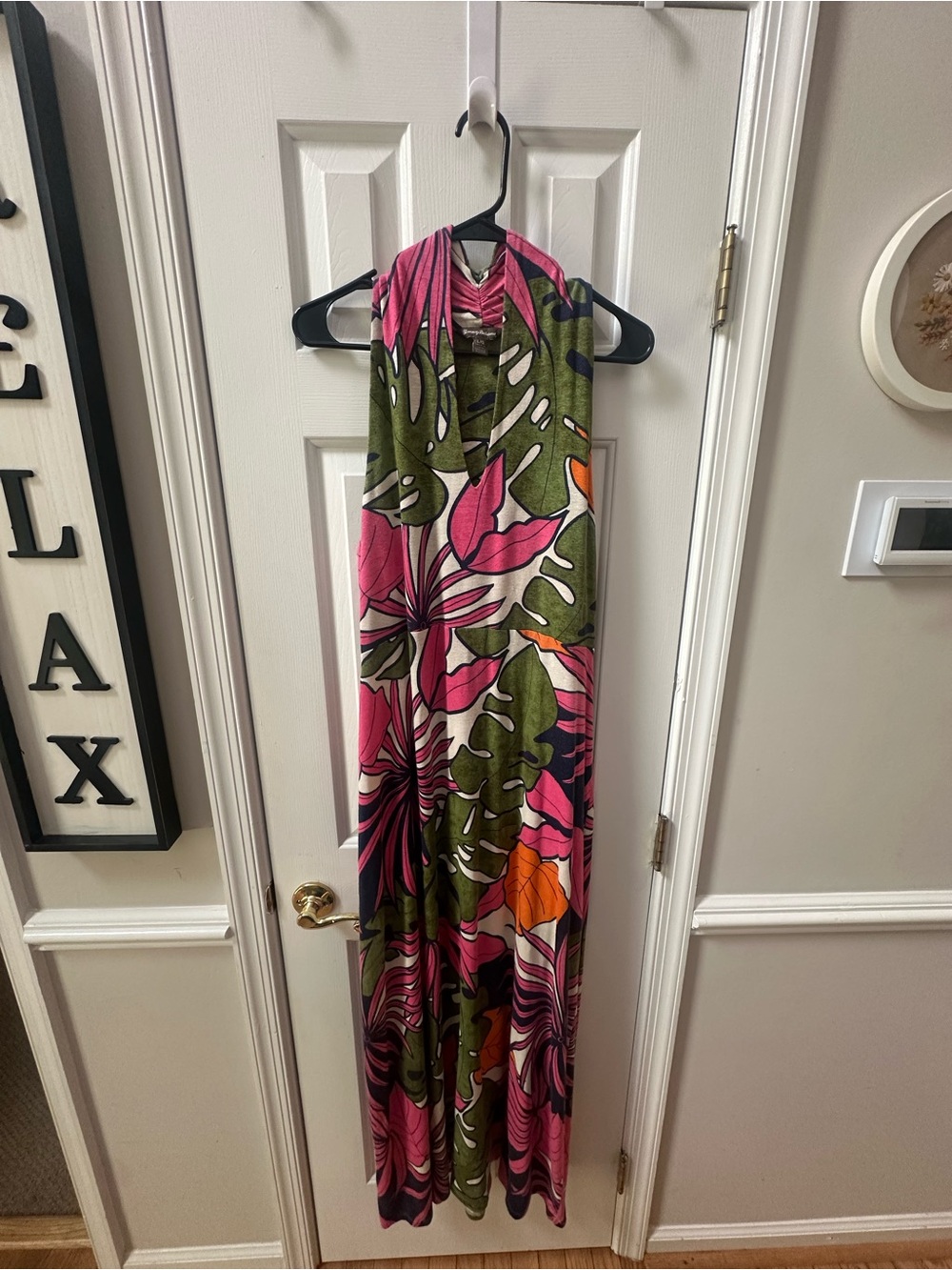 Tommy Bahama Tropical Halter Jumpsuit in Pink, Olive & Orange